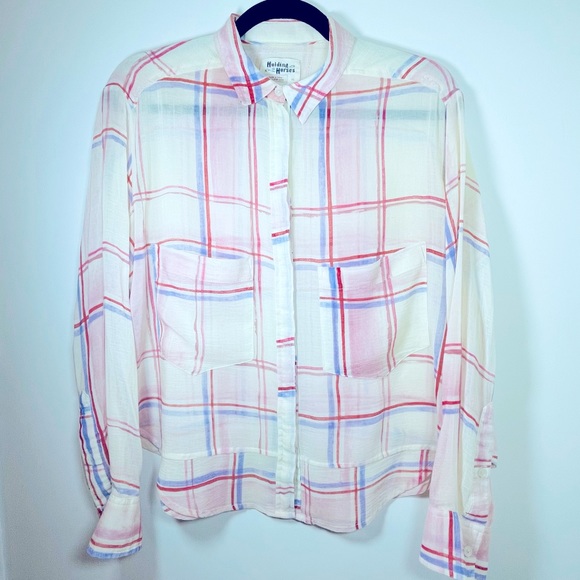 Anthropologie button down summer top - Picture 2 of 3